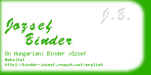 jozsef binder business card